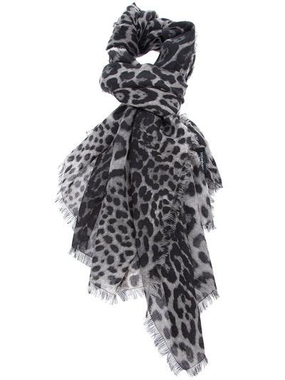 yves saint laurent leopard print scarf